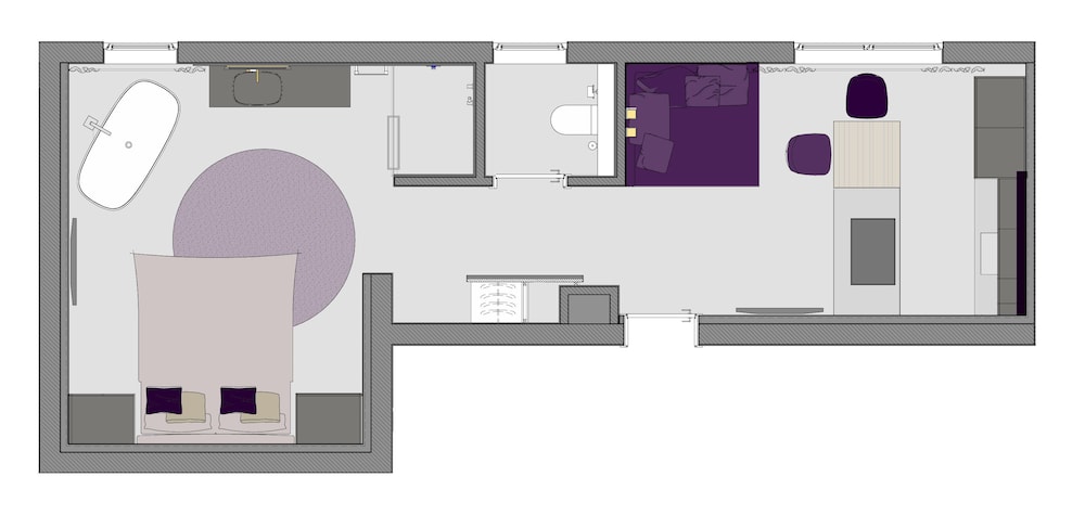 Luxury Apartment, 1 King Bed, Kitchen
