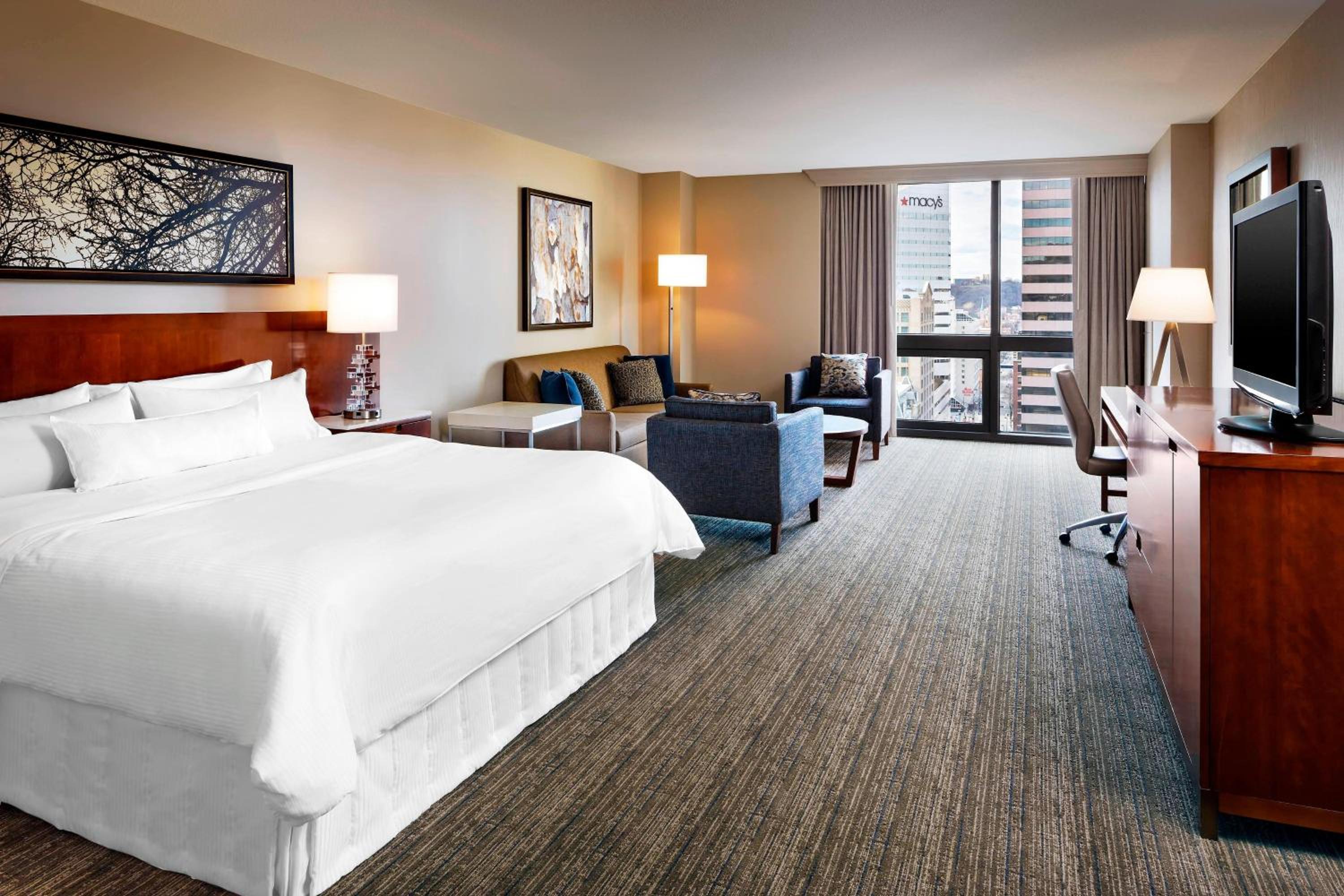 Luxury Larger Studio, 1 King, Fountain Square view