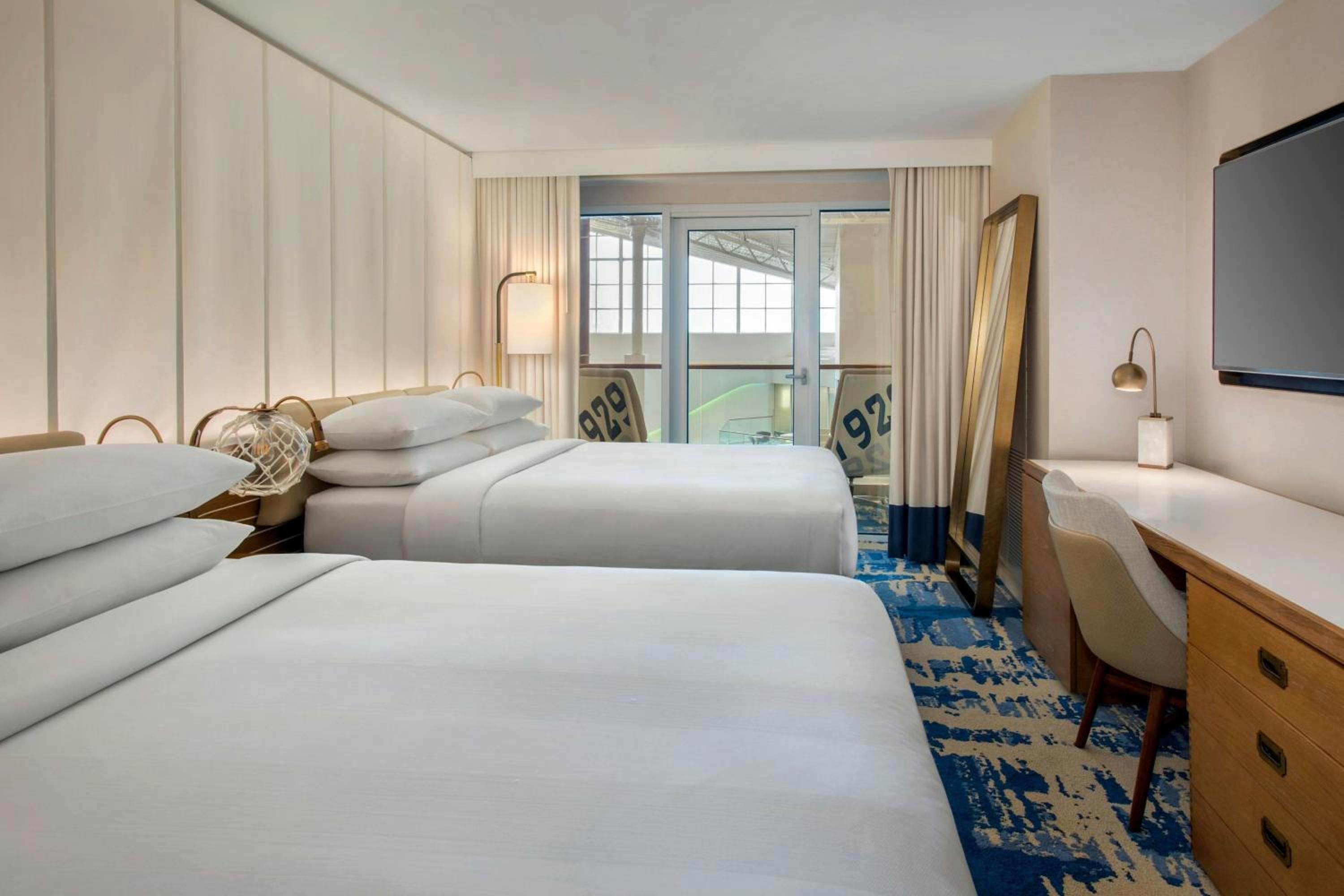 Queen Room with Two Queen Beds and Atrium Interior Balcony - Hearing Accessible
