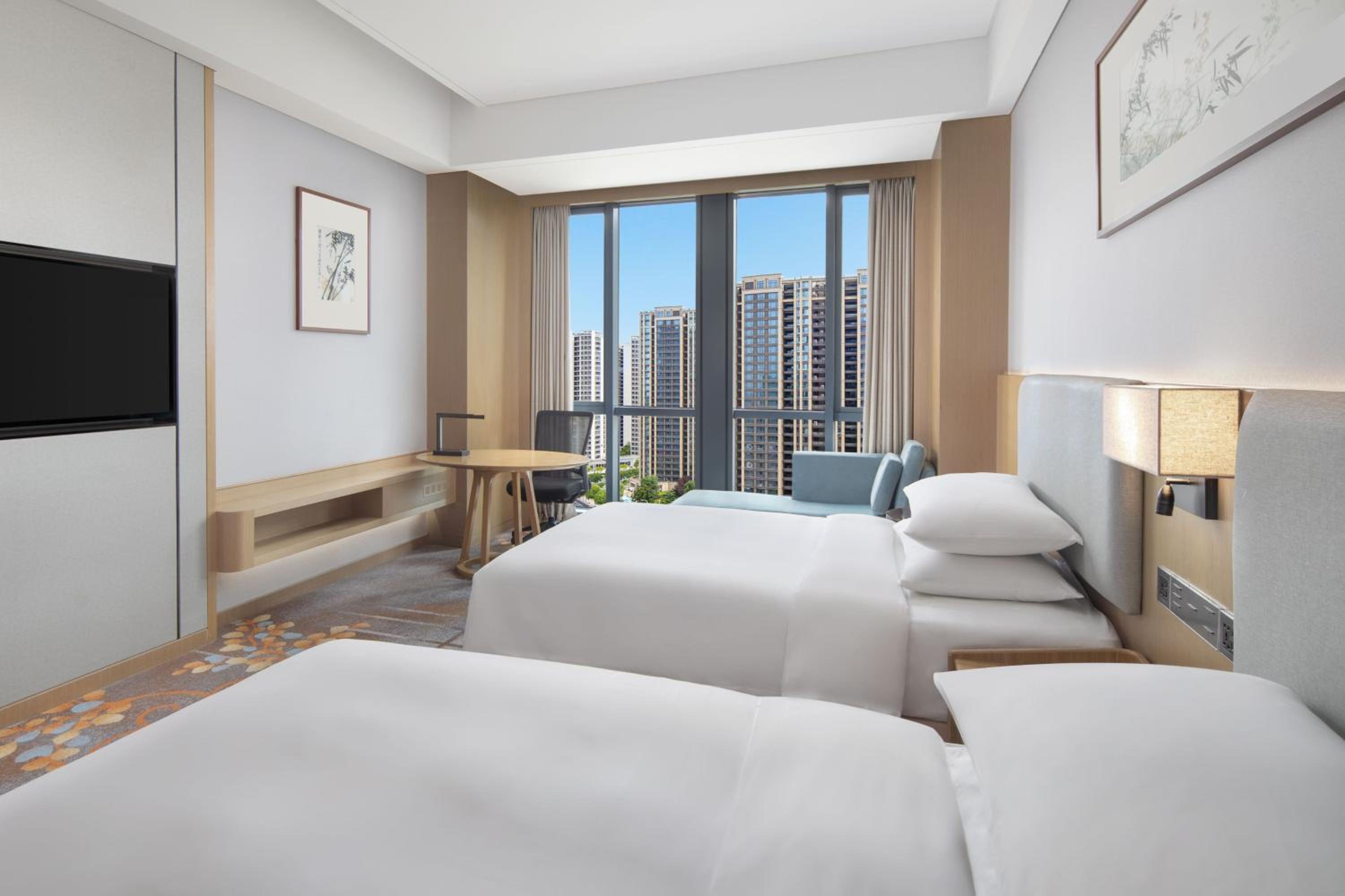 Executive Double Room with Two Double Beds and City View